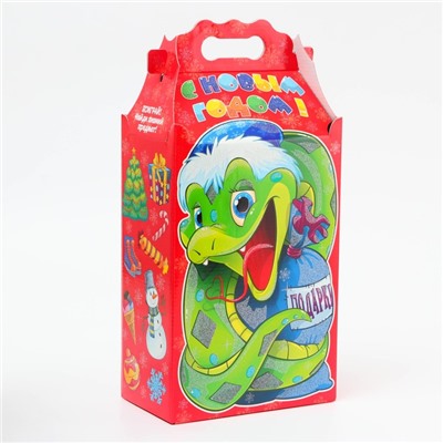 Подарочная коробка Новогодняя Корпоратив «Весельчаки» с игрой и анимацией 20.3×12.3×41 см