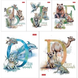 Тетрадь  96л клетка "Из жизни дикой природы" (086249) Хатбер