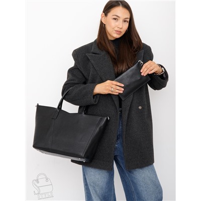Сумка женская кожаная 1059C black Polina&Eiterou