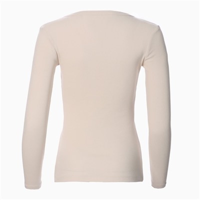 Лонгслив женский, цвет тёмно-кремовый, размер 42 (S)