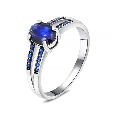 Кольцо, сапфир корунд , наносапфир, SL-RIC72