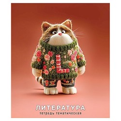 Тетрадь  48л "Котики  в свитерах" по литературе С0204-11 КТС-ПРО