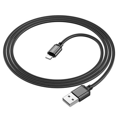 Кабель USB - Apple lightning Borofone BX87 12W 100см 2,4A  (black)