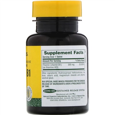 Nature's Plus, Витамин В1 90 таблеток