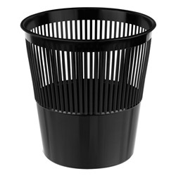 Корзина для бумаг  9 литров черная сетчатая КР21 Стамм