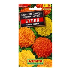 Семена цветов Бархатцы Купид хризантемовидные, смесь сортов , Ц/П,0,1 г