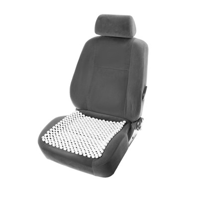 Накидка-массажер на сиденье 42×42 см, дерево, белый