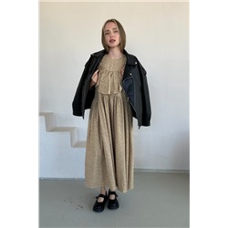 Платье женское  STREET074/03/Бежевый, бордовый