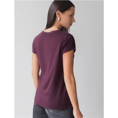 Нарядная футболка с блестящим принтом фольгой