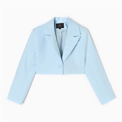 Пиджак женский укороченный MIST Base, размер 48, голубой