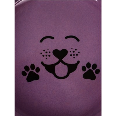 Миска керамическая Smile Dog 200 мл -10.5×10.5×4 см, сиреневая/бежевая