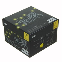 Гирлянда «Бахрома» 3 × 0.6 м, IP44, УМС, прозрачная нить, 160 LED, свечение жёлтое, 220 В