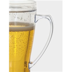 Кружка для пива охлаждающая, 420 мл, пластик, прозрачная