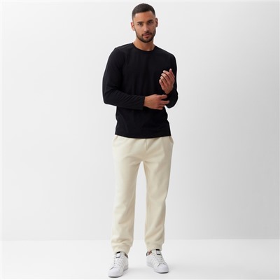 Лонгслив мужской MINAKU: Basic line MAN, размер 46, чёрный