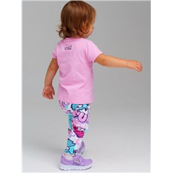 Комплект детский трикотажный для девочек: фуфайка (футболка), брюки (легинсы)