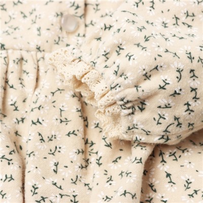 Рубашка - боди для девочки MINAKU, рост 92-98, бежевая