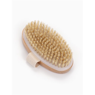 Щётка массажная для тела, из натуральной щетины, гладкая