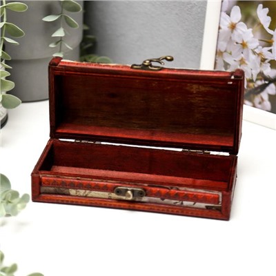 Шкатулка-купюрница «Карта», дерево, 5.5×17.5×8 см, МИКС