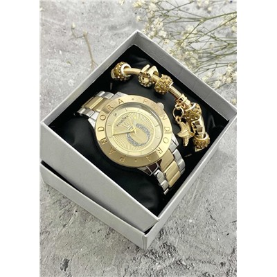 Подарочный набор для женщин часы и браслет+ коробка #22852962