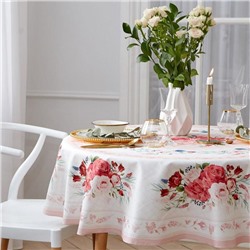 Скатерть круглая «Этель. Розы», d=160 см, 100 % хлопок, саржа 190 г/м²
