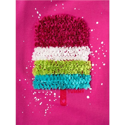 Фуфайка трикотажная для девочек (футболка)