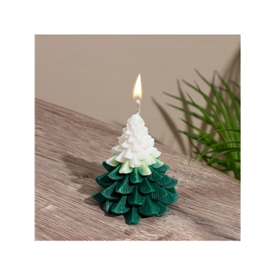 Свеча новогодняя «Ёлка», 5×5×9.5 см, соевый воск