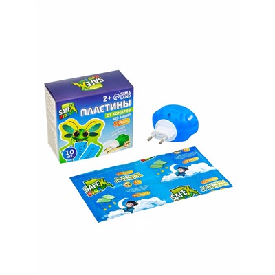 Комплект от комаров SAFEX KIDS (фумигатор+пластины), 1 шт.