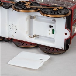 Светодиодная фигура «Паровоз» 31×17×10 см, пластик, батарейки ААх3 (не в комплекте), USB, свечение тёплое белое