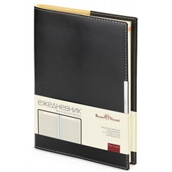 Ежедневник недатированный А5 272 стр. в клетку "METROPOL" (ЧЕРНЫЙ) 3-491/03 Bruno Visconti