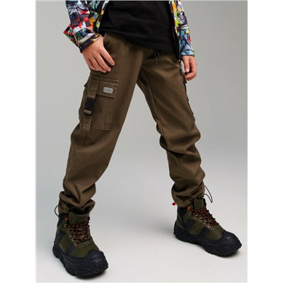 Брюки текстильные утепленные флисом для мальчиков