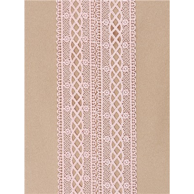 Кружево гипюровое, 40 мм, 11±1 м, нежно-розовое