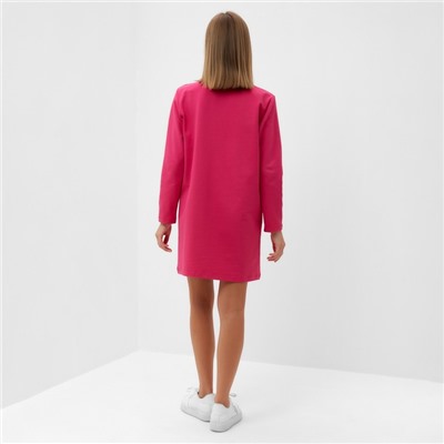 Платье мини женское MINAKU: Casual Collections, малиновое, размер 42