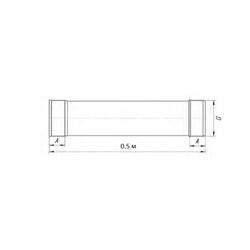 Труба для дымохода «УМК», 0.5 м, d=115 мм, нержавеющая сталь 0.5 мм