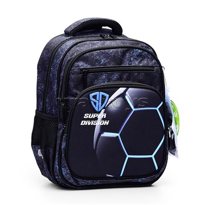 Рюкзак "Grade. Super Division" школьный жесткий 37x28x16 см (16 л) вес 700 г, 1 отделение на молнии с разделителями для учебников, 1 отделение с органайзером, 2 передних кармана, 2 боковых кармана сеткой на резинке, эргономичная формоустойчивая вентилируе