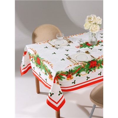 Скатерть новогодняя «Этель. Рождественский балл», 150×220 см, 100% хлопок