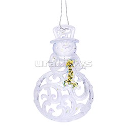 Новогоднее украшение "Снеговичок" (13см)