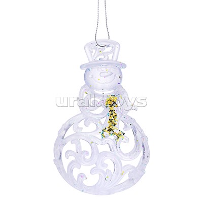 Новогоднее украшение "Снеговичок" (13см)