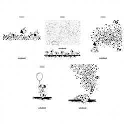 Тетрадь  48л клетка пластиковая обложка 300мкм "Забавные далматинцы" (092370) Хатбер