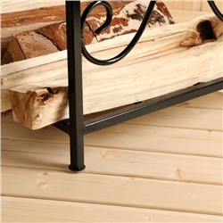 Дровница «Вертикальная», 80×41×41 см, металл, чёрная