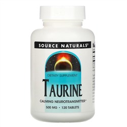 Source Naturals, таурин, 500 мг, 120 таблеток