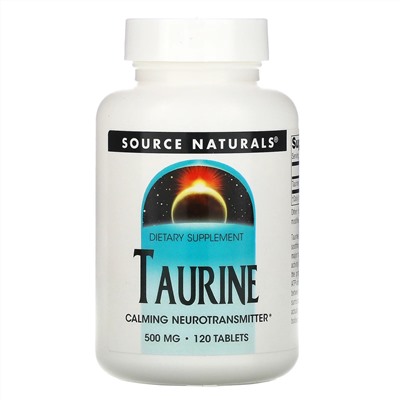 Source Naturals, таурин, 500 мг, 120 таблеток