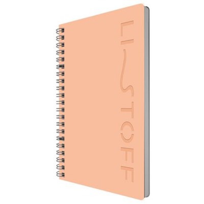 Тетрадь  80л клетка на спирали пластиковая обложка "LISTOFF STYLE. 4" ТПЛС580134 Эксмо