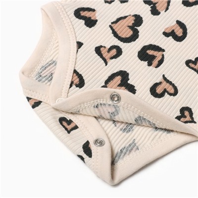 Боди Крошка Я Leo love, рост 68-74 см, бежевое