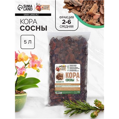 Кора сосны «Рецепты Дедушки Никиты», фр 2-6, 5 л