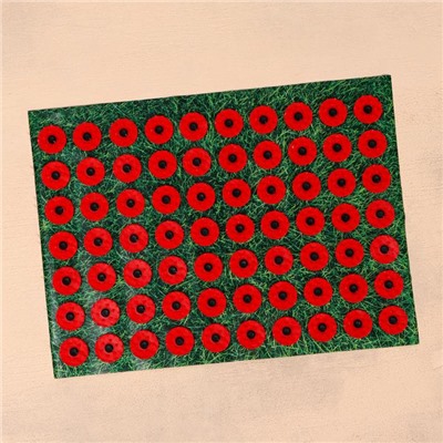 Аппликатор "Кузнецова - Любимой маме", 70 колючек, плёнка, 23×32 см, красный