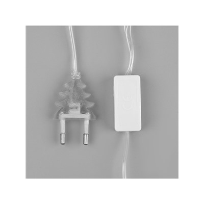 Гирлянда «Нить» 5 м с насадками «Клубки цветные», IP20, прозрачная нить, 20 LED, свечение белое, 220 В