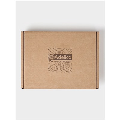 Подарочный набор посуды Adelica «С Новым годом», менажницы деревянные: снеговик 25×14 см, ёлка 25×20.5 см, магнит, в подарочной коробке