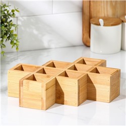 Подставка для бутылок вина Доляна, 24.5×17×6.2 см, бамбук