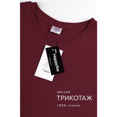 Женская базовая хлопковая футболка Happyfox