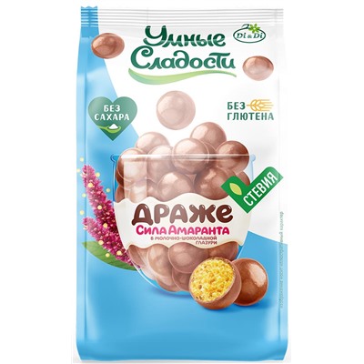 Драже в молочно-шоколадной глазури Умные сладости 50 гр.